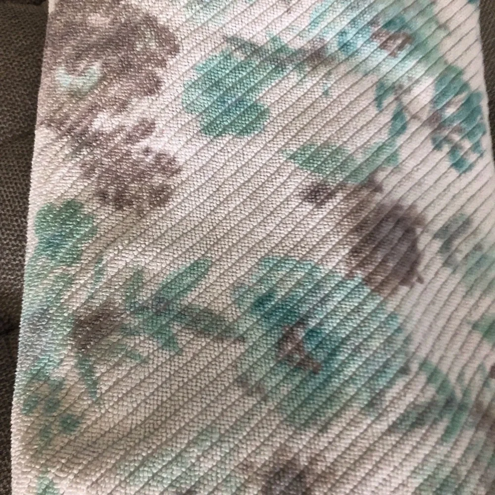 Blue floral textured towel